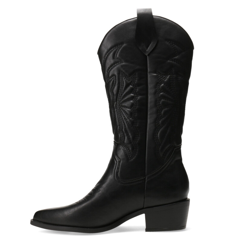 Botas de Mujer Miss Carol EDNA tejana con diseño en la caña Negro