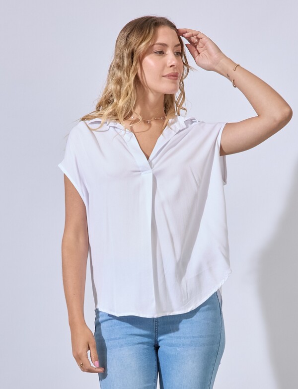 Blusa Escote V BLANCO