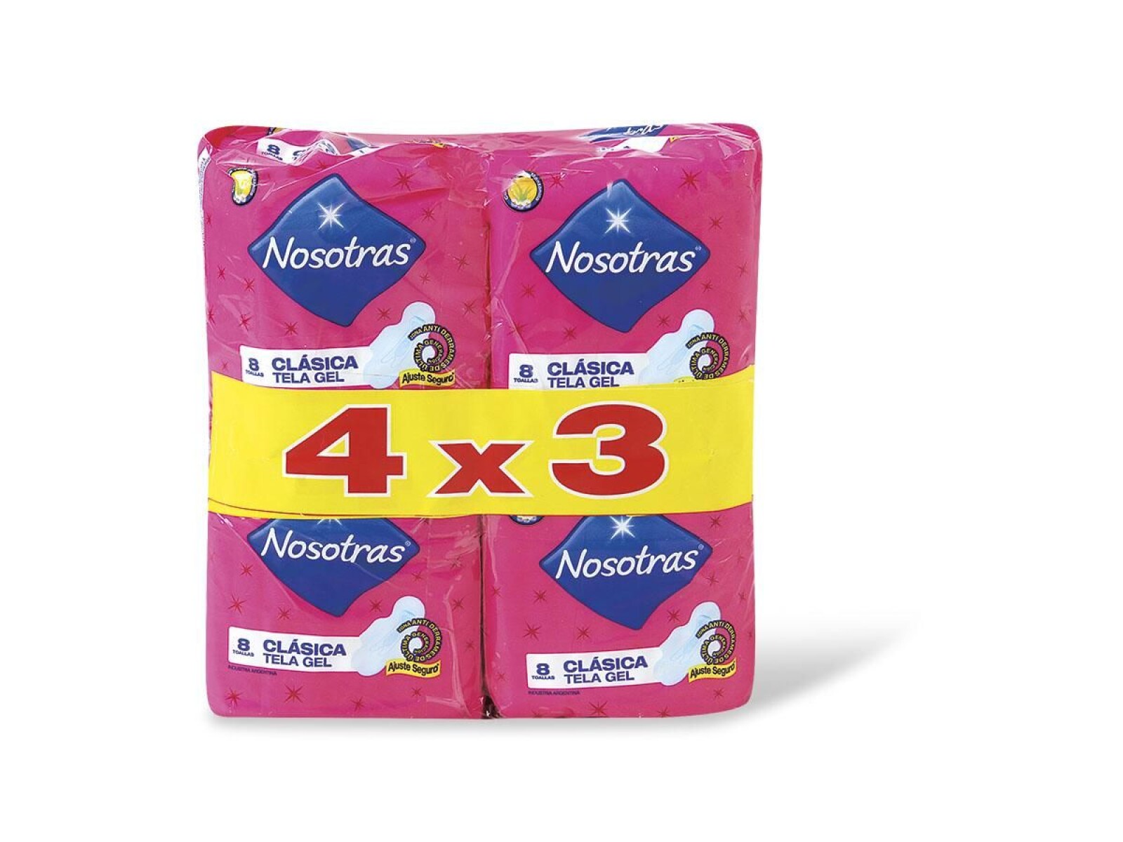 Toallitas Femeninas Nosotras Pack Toalla Clásica 43 Unidades 