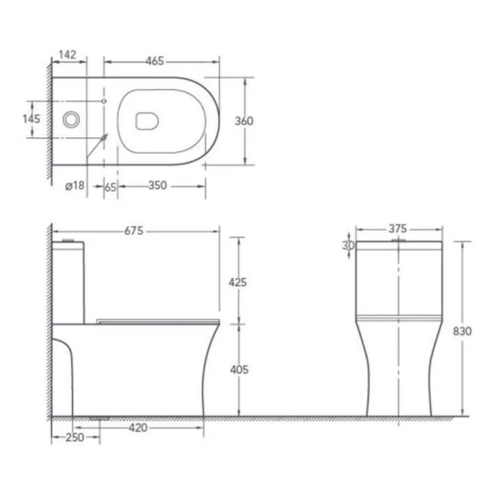 Inodoro con mochila Oasis Blanco Dmc Inodoro Con Mochila Oasis Blanco Dmc