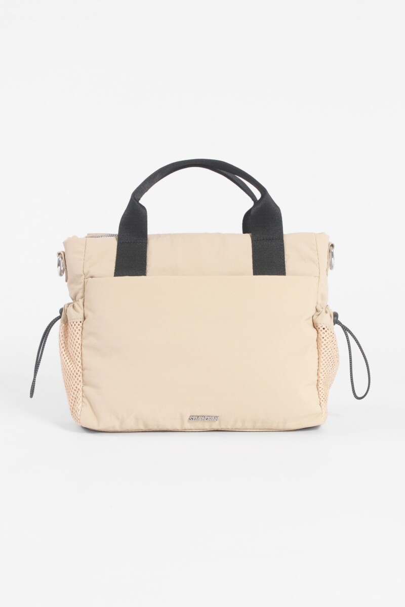 Bandolera bolsillo removible beige