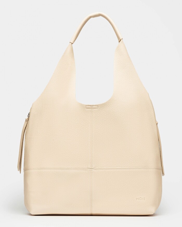 Shopper Amalfi en efecto cuero graneado Natural