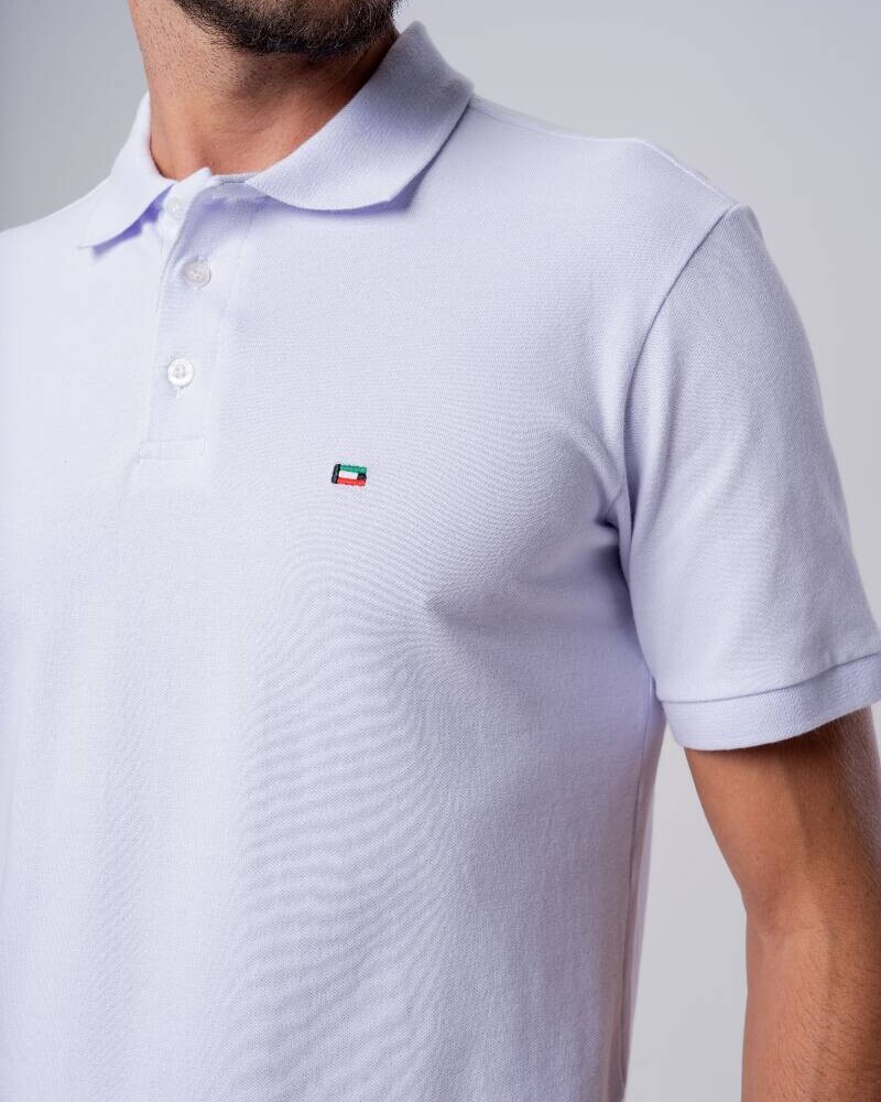 Remera polo basica BLANCO