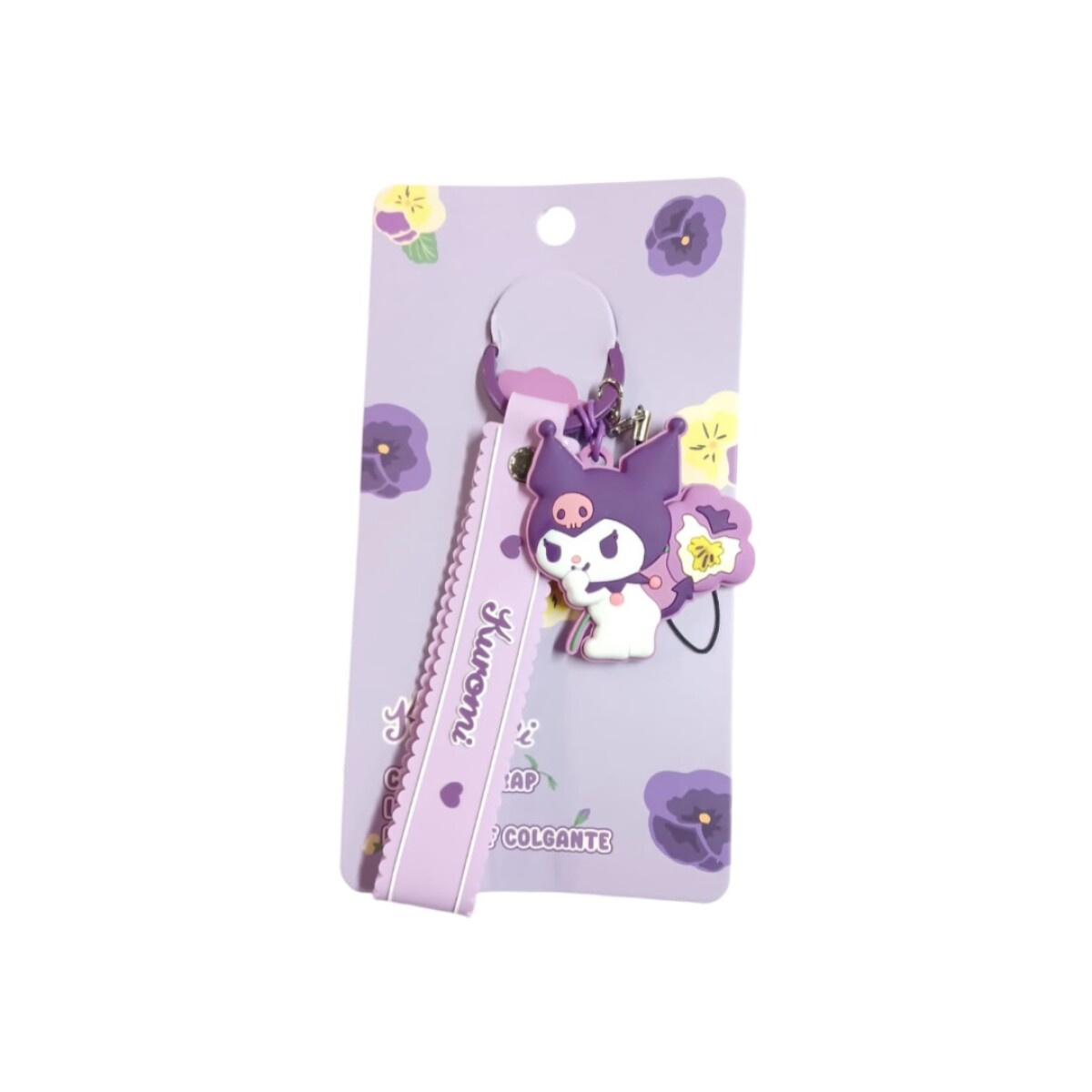 Colgante de celular Sanrio jardín - Kuromi 