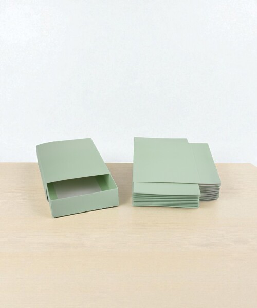 Pack x 20 unid - caja 13 eco tipo caja fosforo 10x14x3 cm. VERDE AGUA