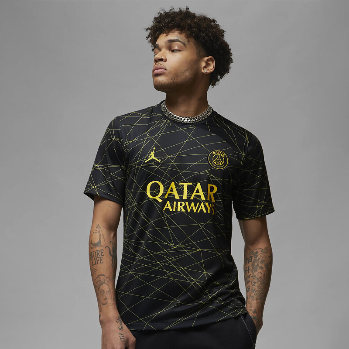 Camiseta Nike Futbol Hombre PSG Stad Jsy Ss 4TH Black/(Tour Y) (Full S - S/C 