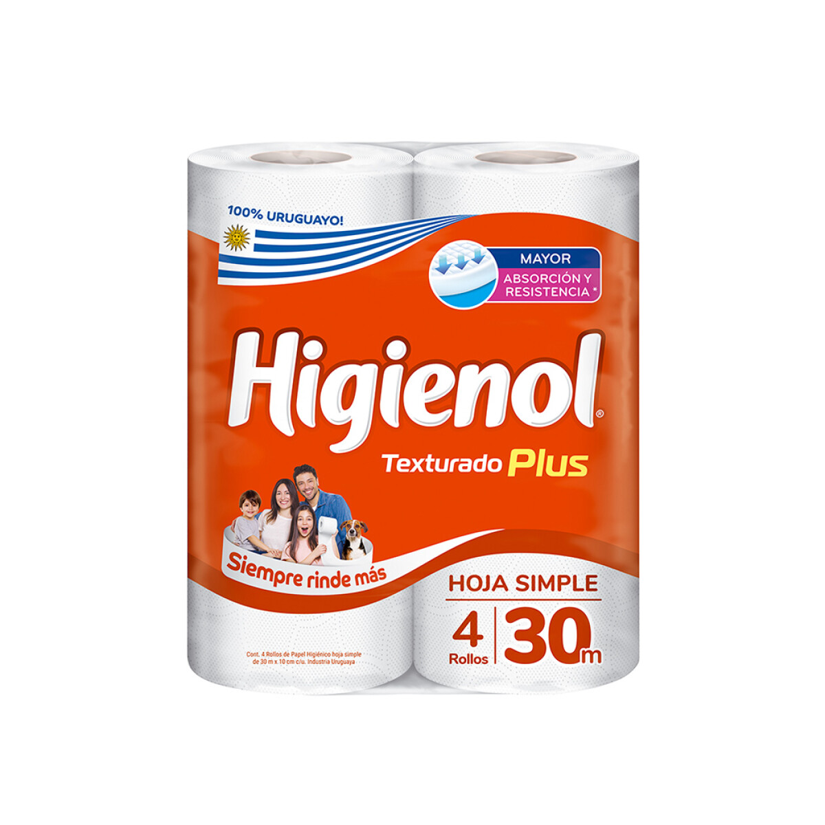 Papel Higiénico Higienol Una Hoja 30m 4 Unidades 