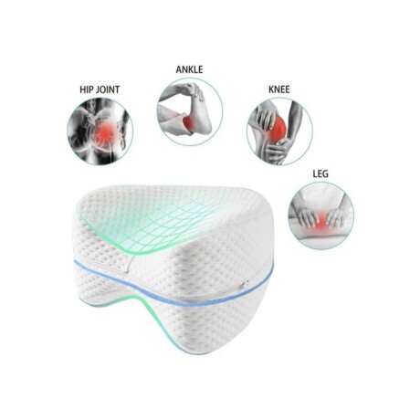ALMOHADA PARA PIERNAS CON ESPUMA DE MEMORIA VISCOELASTICA BLANCO