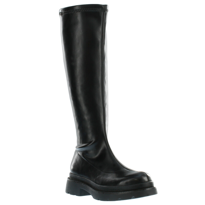 Bota de Mujer Miss Carol bucanera TINA en cuero sintético elastizado Negro