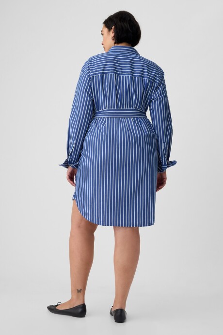Vestido Camisero A Rayas Mujer Blue Stripe