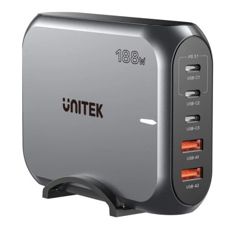 Cargador Gan Unitek de Escritorio 188W 001