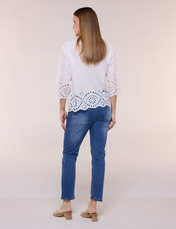 Camisa Broderie CRUDO