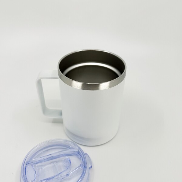 Taza térmica de acero inoxidable Blanco