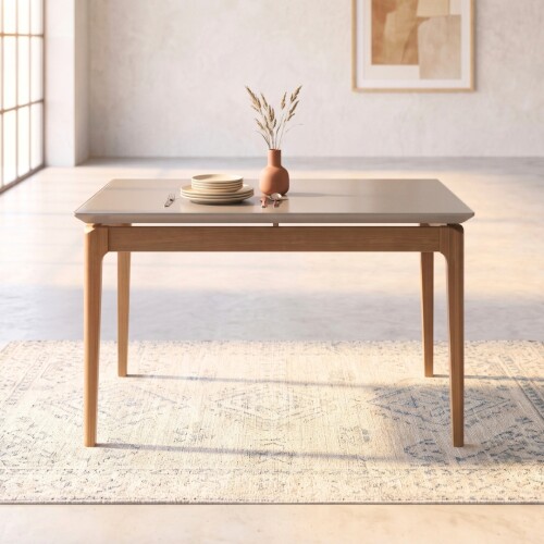 Mesa de Comedor Rectangular 1.2 Blanco/Natural - Wood Mesa de Comedor Rectangular 1.2 Blanco/Natural - Wood