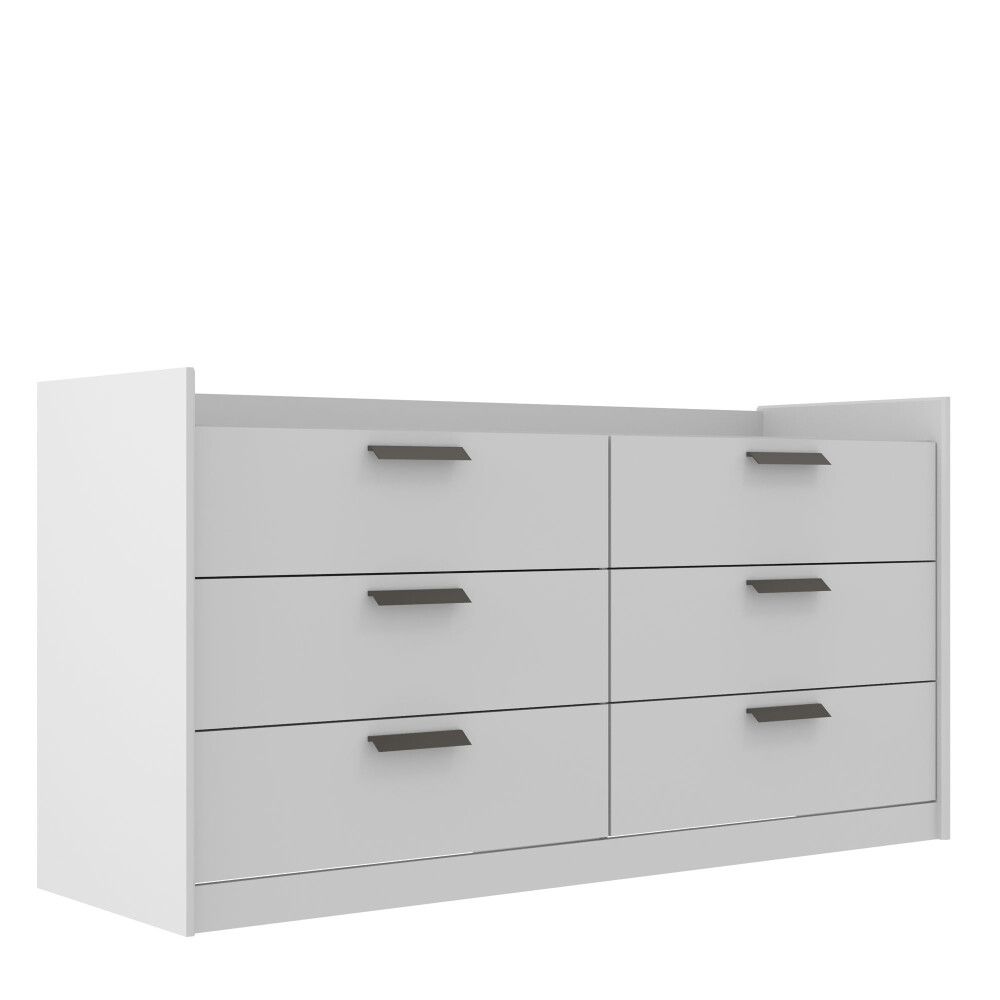 CÓMODA 6 CAJONES MDF BLANCO VENETTO