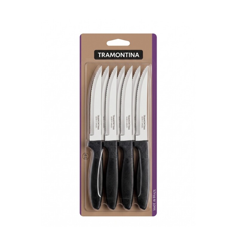 CUCHILLO IPANEMA TRAMONTINA NEGRO X 12 Unica