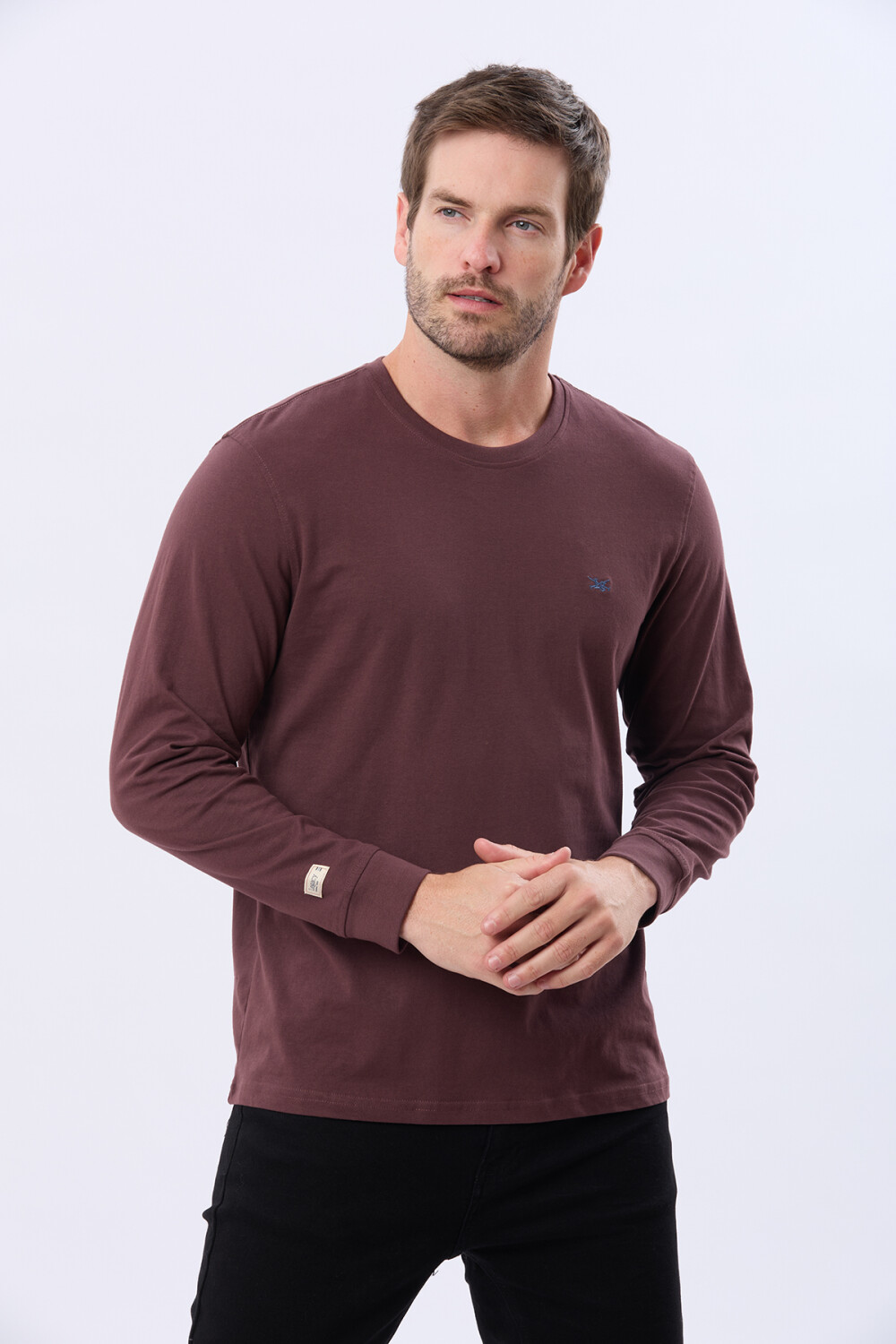 REMERA LISA DE ALGODÓN Bordo