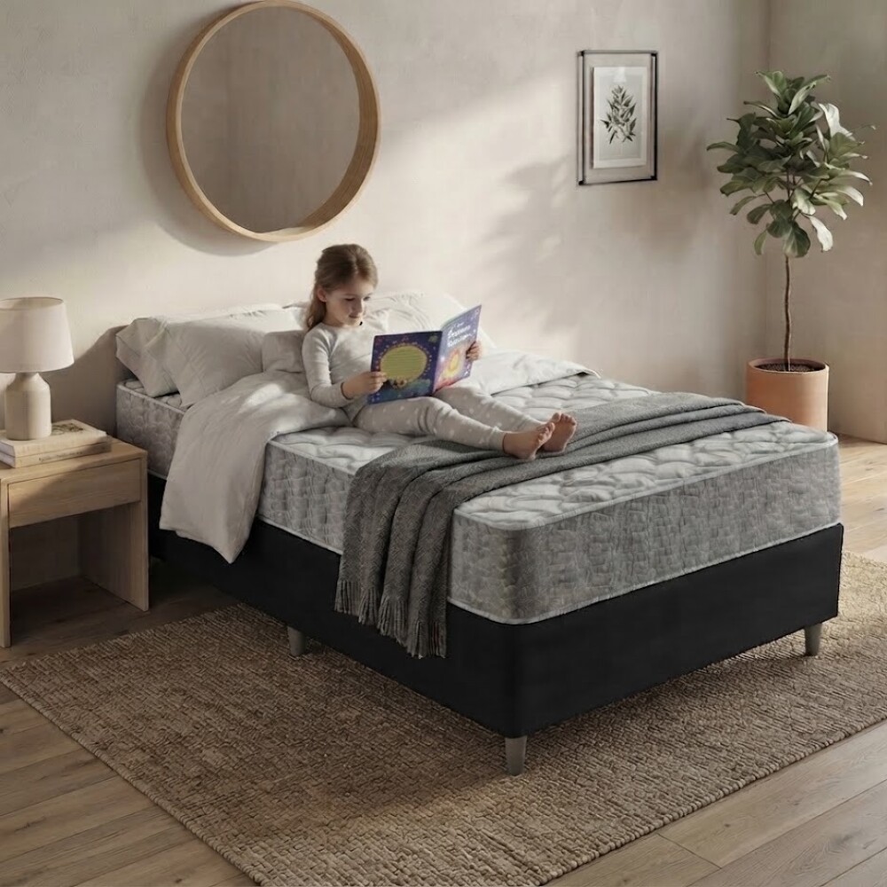 SOMMIER UNA PLAZA - 100% ESPUMA BASE CAMA COLCHÓN SOMMIER UNA PLAZA - 100% ESPUMA BASE CAMA COLCHÓN