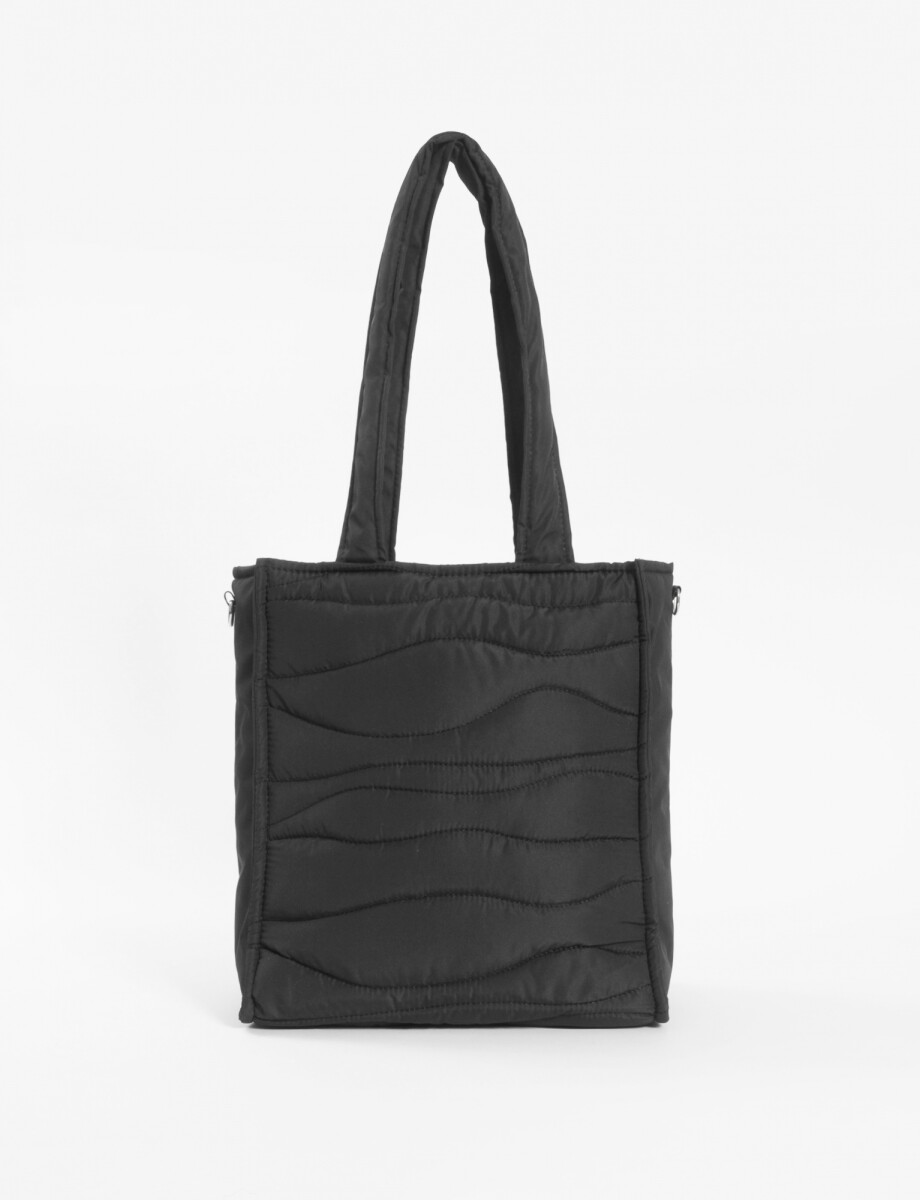 Shopper bag matelaseada - negro 