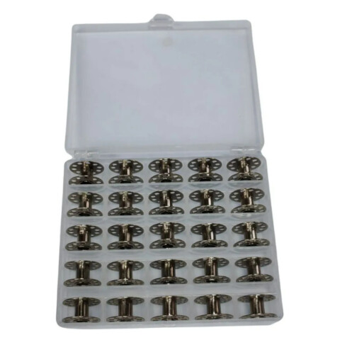 Bobina Portahilo Metal 25 U + Caja Organizador Maquina Coser Bobina Portahilo Metal 25 U + Caja Organizador Maquina Coser