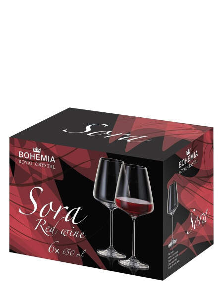 Juego de 6 copas Sora cristal de bohemia x 650 ml Juego de 6 copas Sora cristal de bohemia x 650 ml