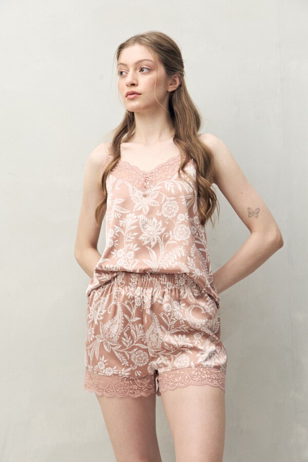 SHORT MARGARITA PRINTED Tostado