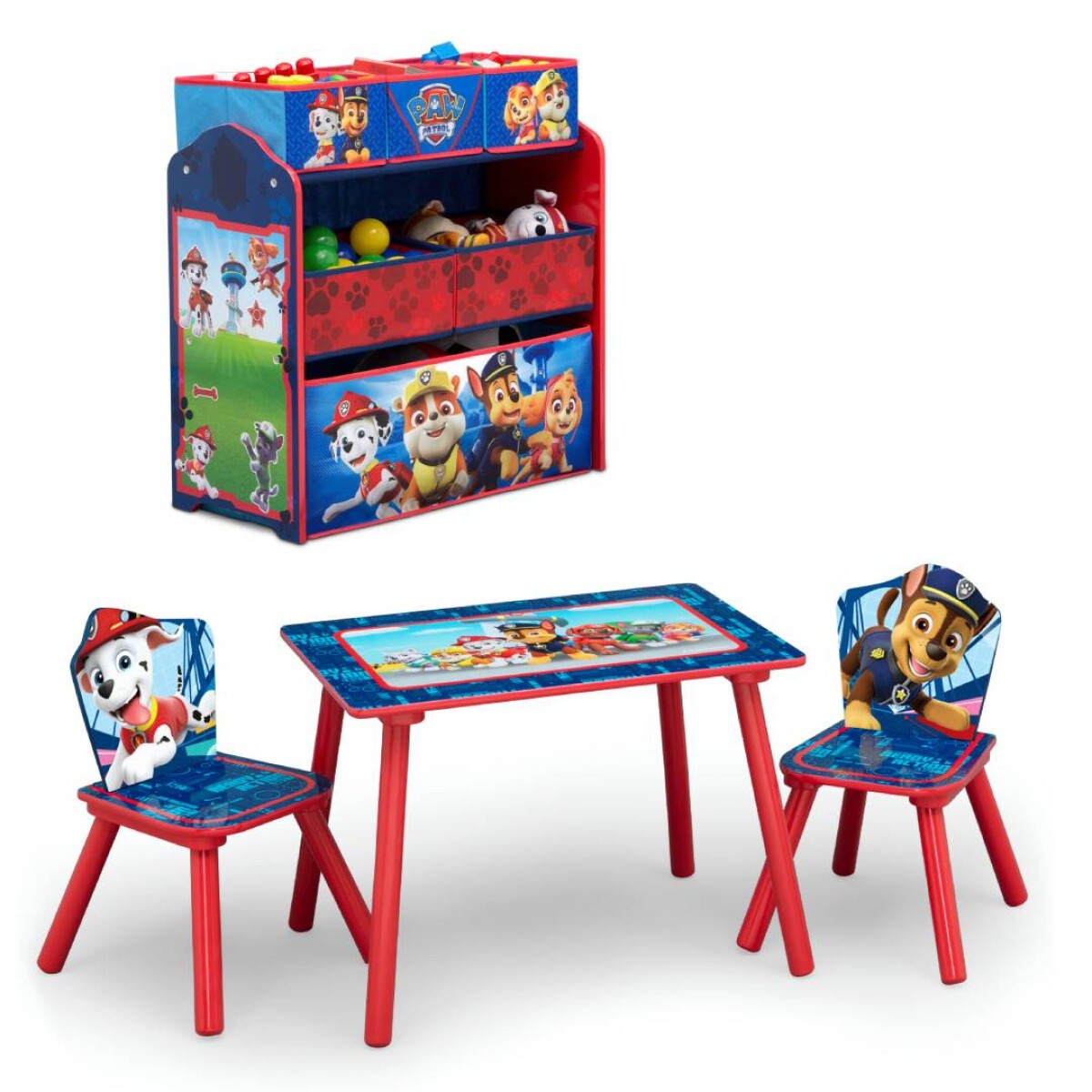 Set juego de mesa y organizador Paw Patrol - Azul 