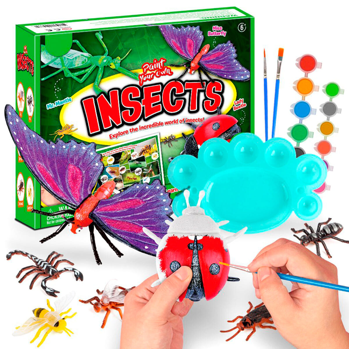 Juego De Arte Educativo Para Pintar Moldes Animales - Insectos 