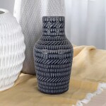 FLORERO CERAMICA D15x28CM LINEAS AZUL FLORERO CERAMICA D15x28CM LINEAS AZUL