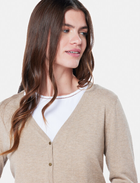 CARDIGAN CLÁSICO Beige