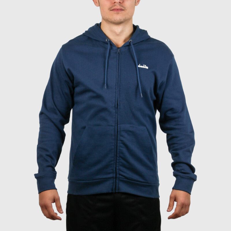 Diadora Men's Hoodie with zip- NAVY Marino