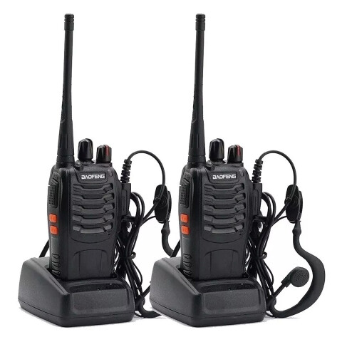 Kit X 2 Handy Baofeng Radio Walkie Talkie Bf888s 16ch Uhf + Auricular Manos Libres Bandas De Frecuencia 16 Color Negro Kit X 2 Handy Baofeng Radio Walkie Talkie Bf888s 16ch Uhf + Auricular Manos Libres Bandas De Frecuencia 16 Color Negro
