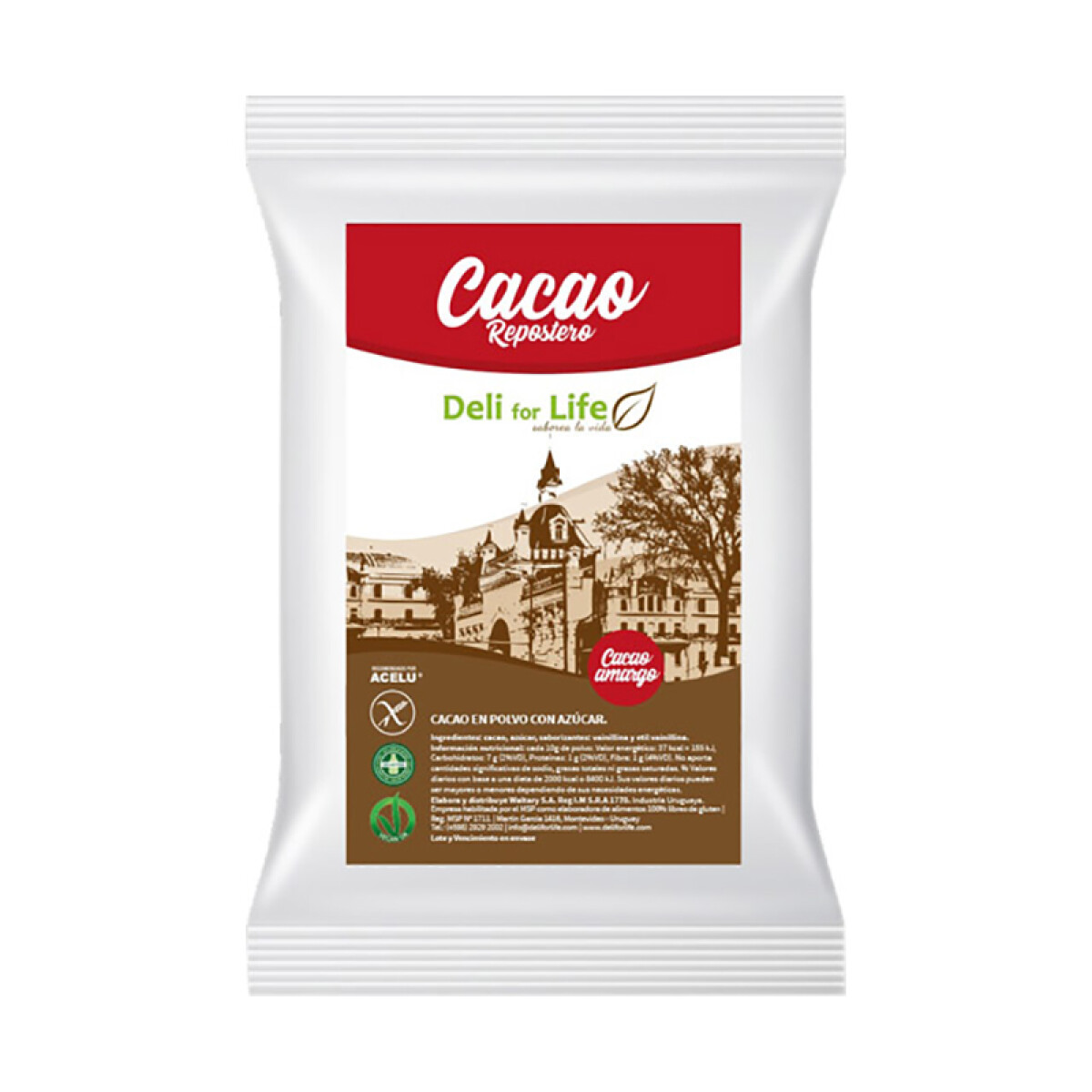 Cacao Repostero 66% sin TACC 250g 
