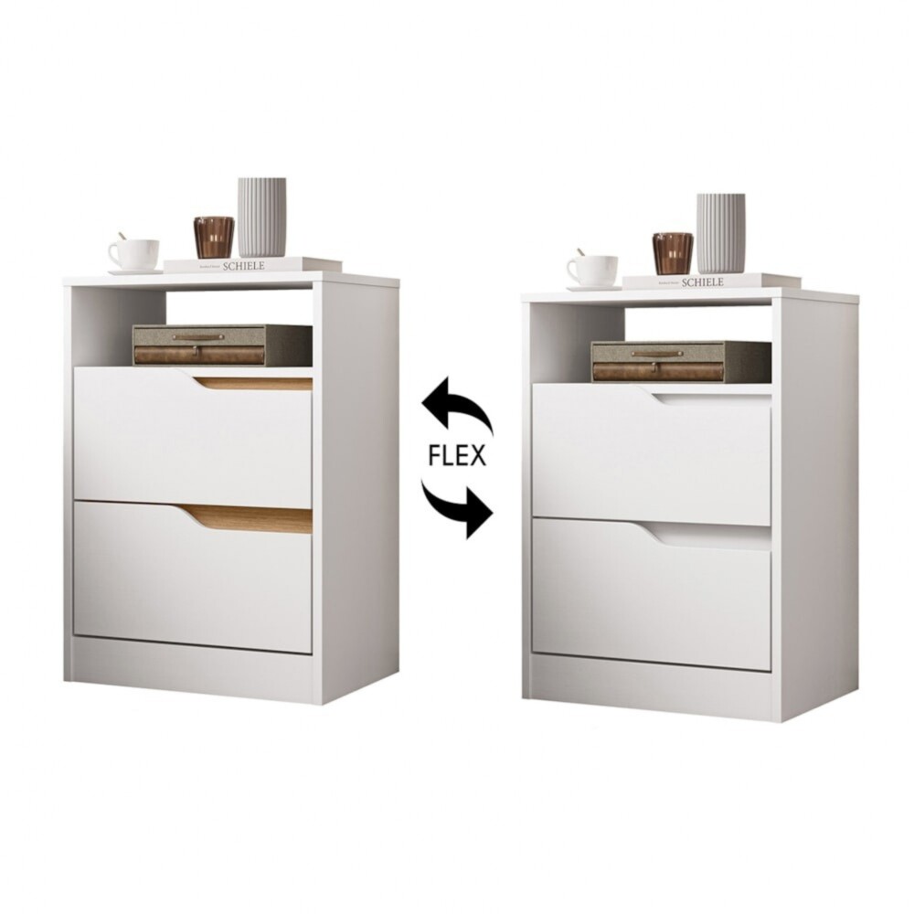 Mesa de Luz 2 Cajones - Sole Blanco