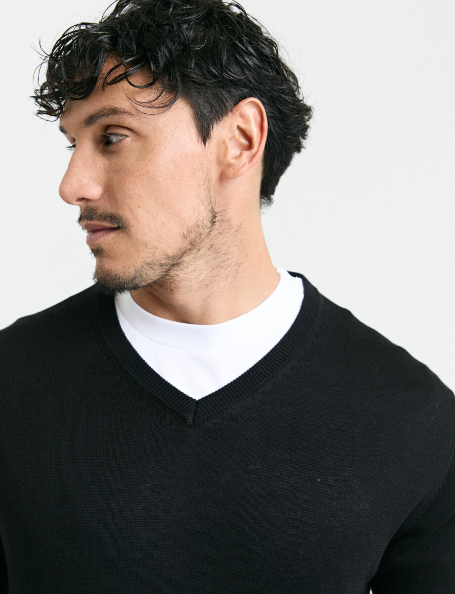 470985 SWEATER HARRINGTON LABEL Negro