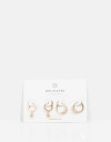 Aros Argollas Set Strass Set De Argollas Con Cubic - Dorado
