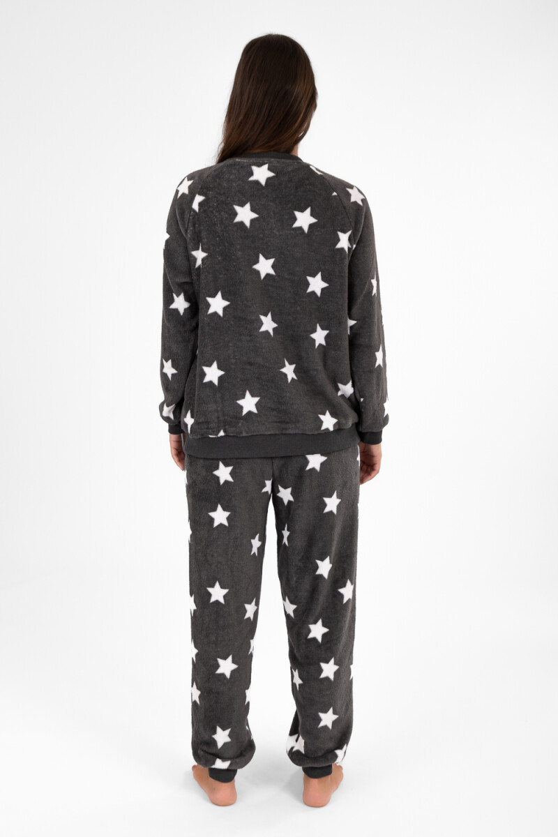 PIJAMA STAR FLEECE GRIS