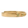 Brazalete Pune-Plata rodinada 925 con micra de oro 18k-Piedra Peridoto-BR2025 conpiedra