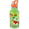 Botella acero inoxidable con sorbito y stickers skip hop verde