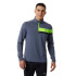 Buzo de Hombre New Balance Accelerate Half Zip Gris - Amarillo Fluo