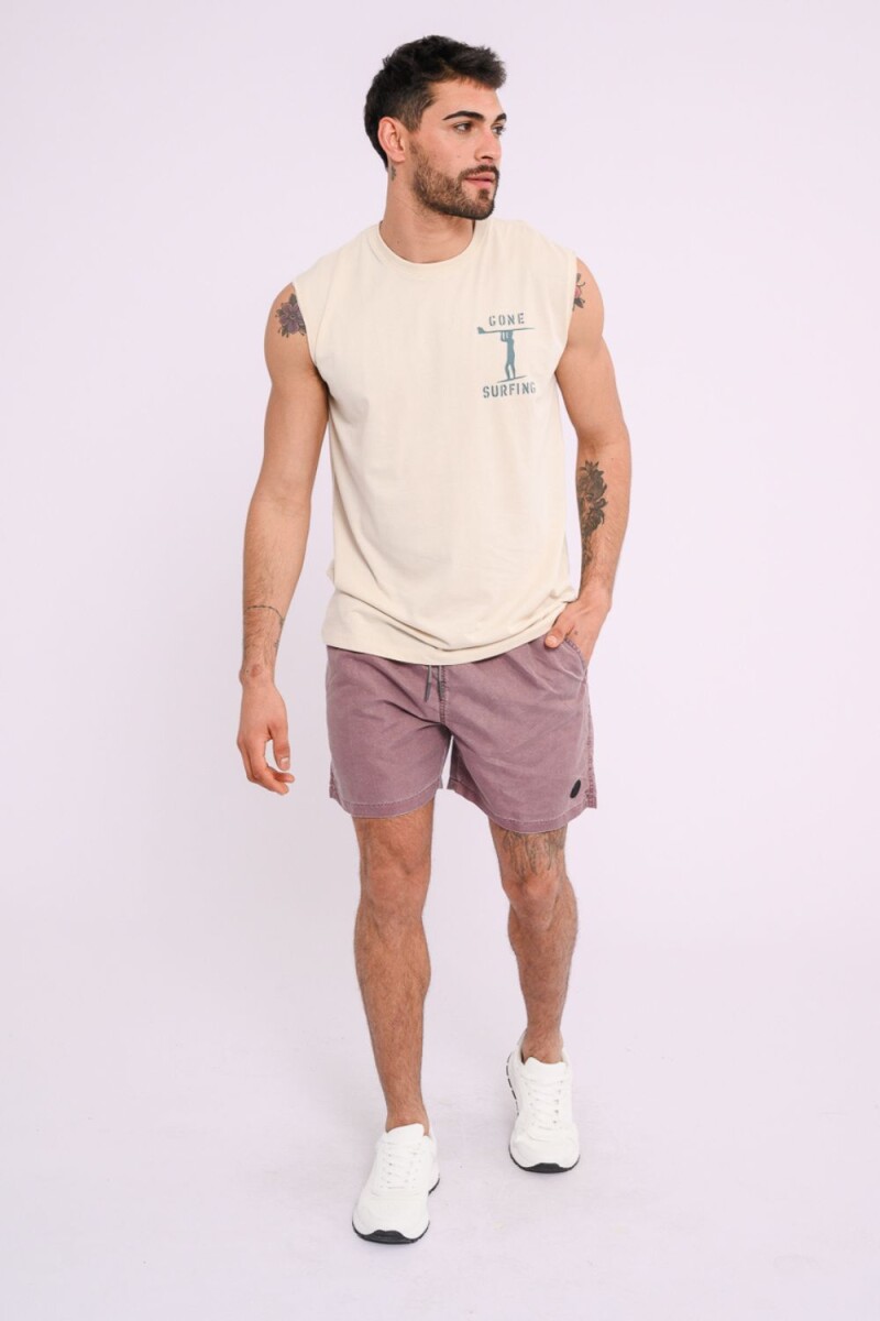 Musculosa estampada Gris