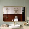 Espejo Horizontal Lumax Xindi Marco Rectangular 90 x 70cm Dorado