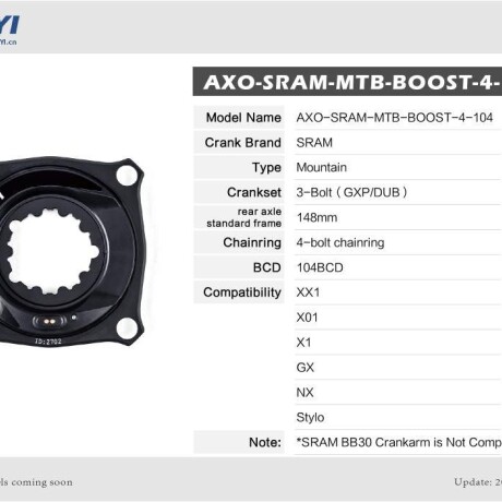 Potenciometro Sigeyi Axo Sram Mtb Boost 104 Unica