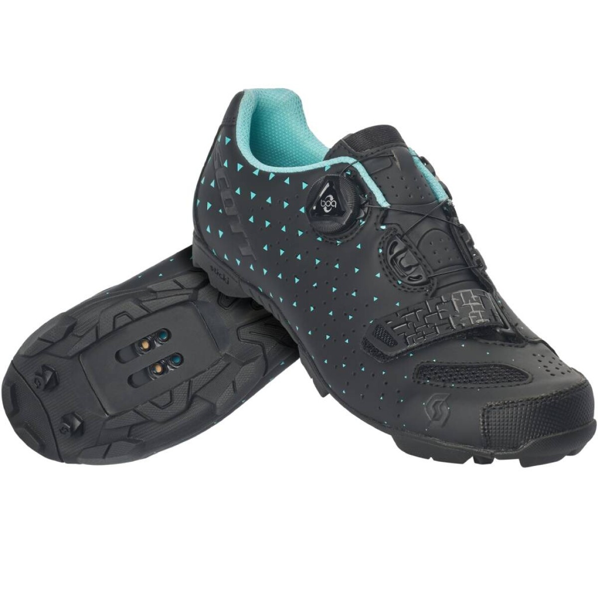 Zapatillas Scott Mtb Comp Boa Dama - Negro/celeste 