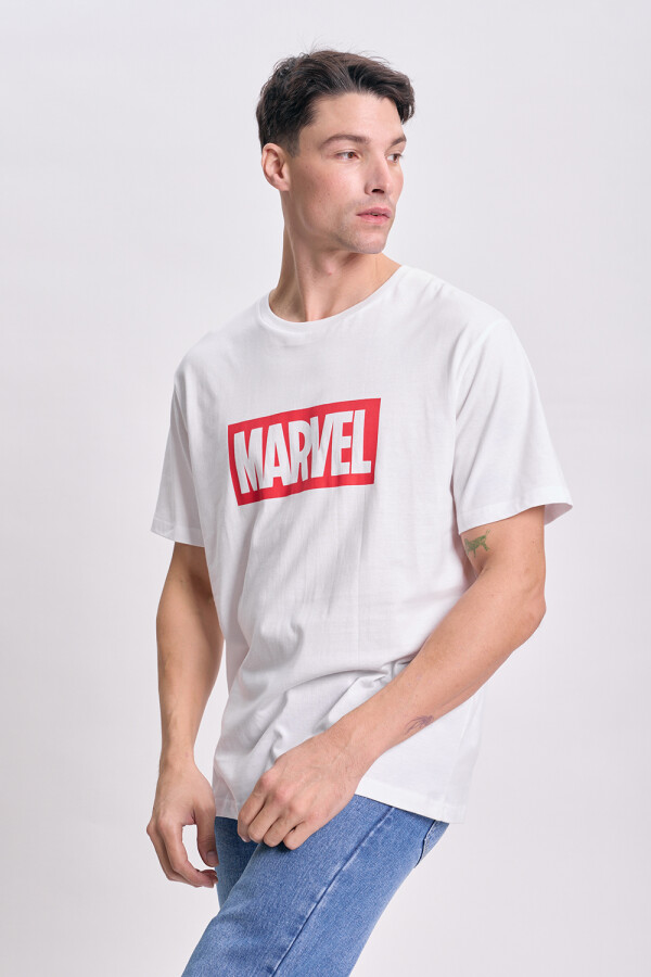 Remera manga corta estampa Blanca