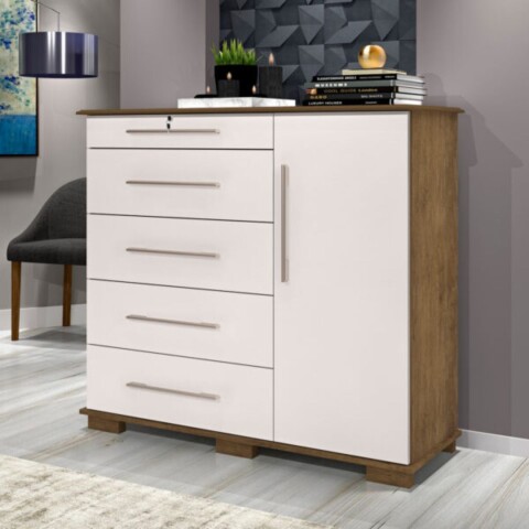 Cómoda Detroit Jequitiba Blanquecino Cómoda Detroit Jequitiba Blanquecino