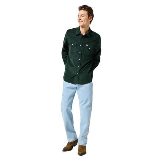 Camisa Wrangler Corduroy Overshirt - Verde Camisa Wrangler Corduroy Overshirt - Verde