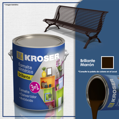 ESMALTE KROSER BRILLANTE 3EN1 MARRON 1/4L ++ N/a