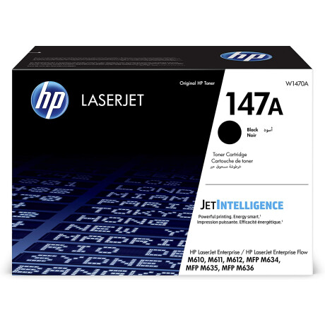 HP TONER W1470A 147A NEGRO M610/611/612/634/635 10.500CPS CP Hp Toner W1470a 147a Negro M610/611/612/634/635 10.500cps Cp