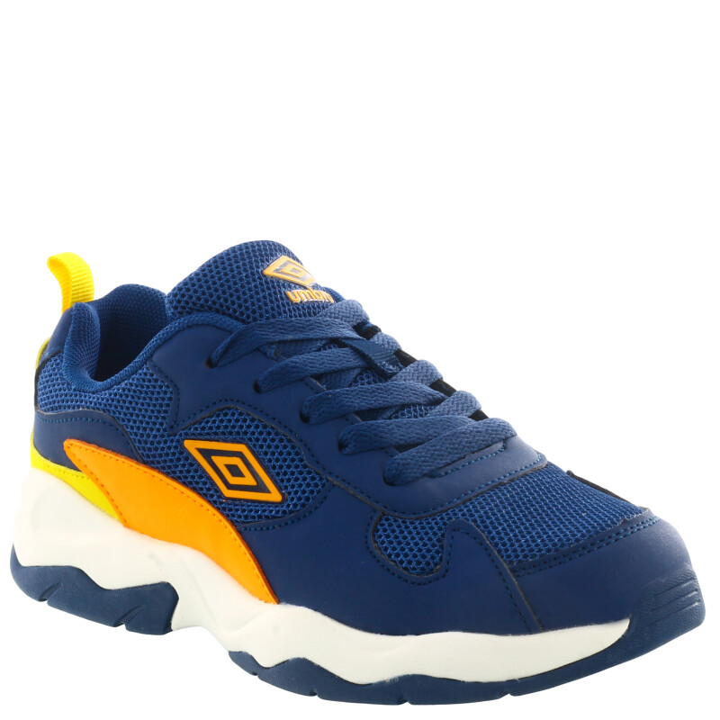 Championes Infantiles Umbro Orbit Azul Marino - Anaranjado - Amarillo